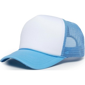 image:imageFunky Junque Blank Mesh Foam Lightweight Snapback Trucker HatWhiteLight Blue