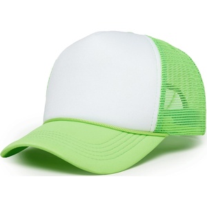 image:imageFunky Junque Blank Mesh Foam Lightweight Snapback Trucker HatWhiteNeon Green
