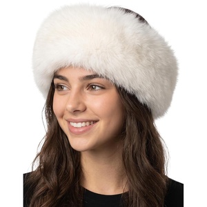 image:imageFunky Junque Faux Fur Lined Winter Headband  Long Fur  BlackLong Fur  Ivory
