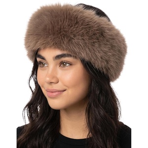 image:imageFunky Junque Faux Fur Lined Winter Headband  Long Fur  BlackLong Fur  Taupe