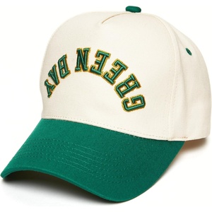 image:imageFunky Junque Upside Down City 2 Tone Trucker Hat Embroidered Baseball CapGreen Bay  GreenBeige