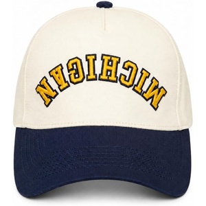 image:imageFunky Junque Upside Down City 2 Tone Trucker Hat Embroidered Baseball CapMichigan  NavyBeige