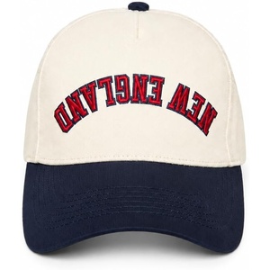 image:imageFunky Junque Upside Down City 2 Tone Trucker Hat Embroidered Baseball CapNew England  NavyBeige