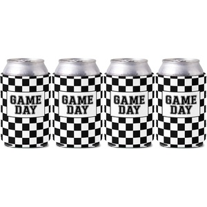 image:imageIndividual 12 Oz Beer Can Cooler  Game Day  GreenWhite4 Pk  Game Day WhiteBlack