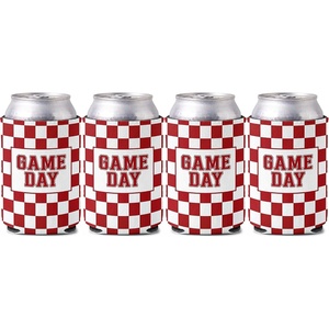 image:imageIndividual 12 Oz Beer Can Cooler  Game Day  GreenWhite4 Pk  Game Day WhiteCrimsonBurgundy