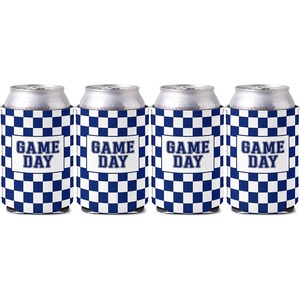 image:imageIndividual 12 Oz Beer Can Cooler  Game Day  GreenWhite4 Pk  Game Day WhiteNavy