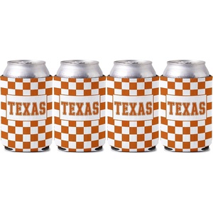 image:imageIndividual 12 Oz Beer Can Cooler  Game Day  GreenWhite4 Pk  Texas WhiteOrange