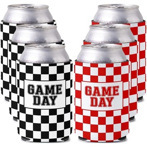 image:imageIndividual 12 Oz Beer Can Cooler  Game Day  GreenWhite6 Pk  3 Game Day WhiteRed  3 Game Day WhiteBlack