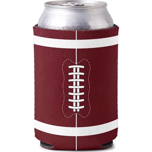 image:imageIndividual 12 Oz Beer Can Cooler  Game Day  GreenWhiteFootball