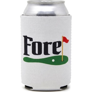 image:imageIndividual 12 Oz Beer Can Cooler  Game Day  GreenWhiteFore  White