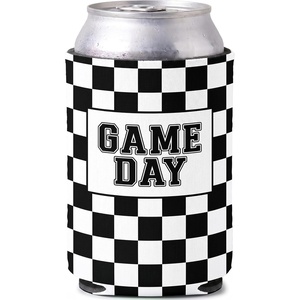 image:imageIndividual 12 Oz Beer Can Cooler  Game Day  GreenWhiteGame Day  BlackWhite