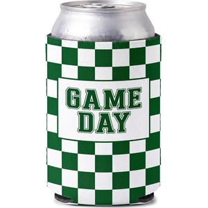 image:imageIndividual 12 Oz Beer Can Cooler  Game Day  GreenWhiteGame Day  GreenWhite