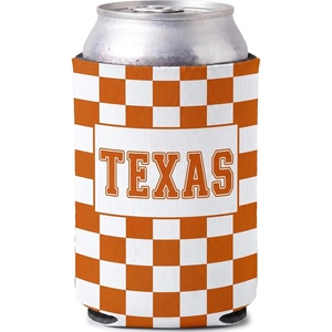 image:imageIndividual 12 Oz Beer Can Cooler  Game Day  GreenWhiteTexas  OrangeWhite