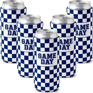 image:imageSlim Can Cooler  5 Pk  Game Day WhiteGreen5 Pk  Game Day WhiteNavy