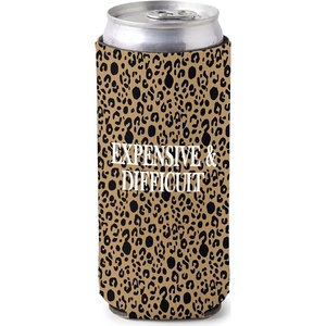 image:imageSlim Can Cooler  5 Pk  Game Day WhiteGreenExpensive  Difficult  Leopard Print