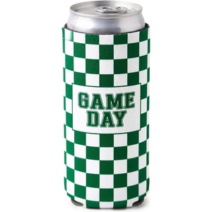 image:imageSlim Can Cooler  5 Pk  Game Day WhiteGreenGame Day  WhiteGreen