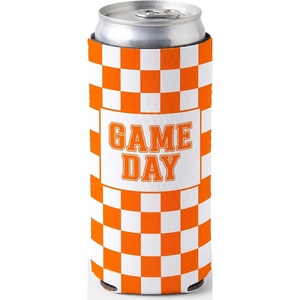 image:imageSlim Can Cooler  5 Pk  Game Day WhiteGreenGame Day  WhiteOrange