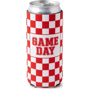 image:imageSlim Can Cooler  5 Pk  Game Day WhiteGreenGame Day  WhiteRed