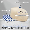 image:imageFunky Junque Trucker Snapback HatChecker Print  Royal BlueBeige