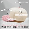 image:imageFunky Junque Trucker Snapback HatGingham Print  Red  WhiteBeige