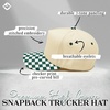image:imageFunky Junque Trucker Snapback HatGreen CheckerBeige