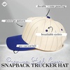 image:imageFunky Junque Trucker Snapback HatPinstripe  Royal BlueBeige