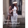 image:imageFunky Junque Exclusives Womens Headwrap and Ear Warmer  Taupe  CrochetBeige  Braided Chunky Knit