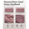 image:imageFunky Junque Exclusives Womens Headwrap and Ear Warmer  Taupe  CrochetMauve  Braided Chunky Knit