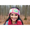image:imageFunky Junque Exclusives Womens Headwrap and Ear Warmer  Taupe  CrochetMultiColor Crochet  Hot Pink