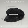image:imageFunky Junque Womens Newsboy Cabbie Cap Vintage Baker Boy HatChenille Knit  Black
