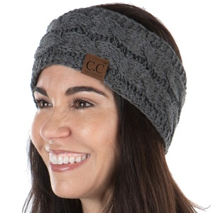 image:imageFunky Junque Exclusives Womens Headwrap and Ear Warmer  Taupe  CrochetGrey  Metallic