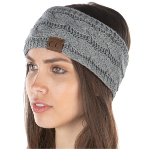 image:imageFunky Junque Exclusives Womens Headwrap and Ear Warmer  Taupe  CrochetHeather Grey
