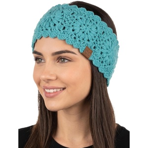 image:imageFunky Junque Exclusives Womens Headwrap and Ear Warmer  Taupe  CrochetTeal  Crochet
