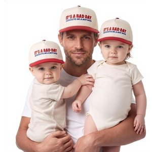 image:imageFunky Junque Adult Infant amp Todder Vintage TwoTone Embroidered Trucker Hat 3 Pack Bundle  Its A Bad Day to Be A Hot Dog  RedBeige