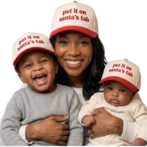 image:imageFunky Junque Adult Infant amp Todder Vintage TwoTone Embroidered Trucker Hat 3 Pack Bundle  Put It On Santas Tab  RedBeige