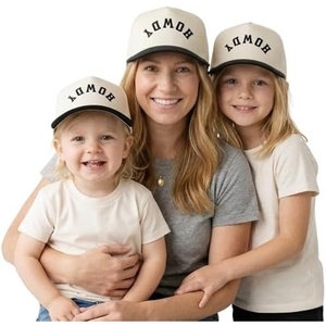 image:imageFunky Junque Adult Toddler amp Kid Vintage TwoTone Embroidered Trucker Hat 3 Pack Bundle  Howdy Upside Down  BlackBeige
