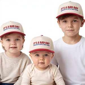 image:imageFunky Junque Infant Todder amp Kid Vintage TwoTone Embroidered Trucker Hat 3 Pack Bundle  Its A Bad Day to Be A Hot Dog  RoseBeige