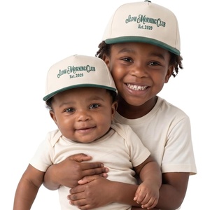 image:imageFunky Junque Infant amp Kid Vintage TwoTone Embroidered Trucker Hat 2 Pack Bundle  Slow Morning Club  ForestBeige