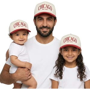 image:imageFunky Junque Adult Infant amp Kid Vintage TwoTone Embroidered Trucker Hat 3 Pack Bundle  Chicago  RedBeige