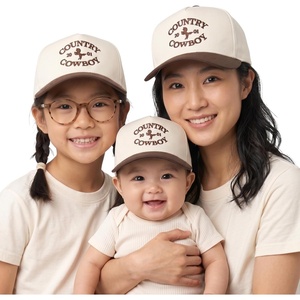 image:imageFunky Junque Adult Infant amp Kid Vintage TwoTone Embroidered Trucker Hat 3 Pack Bundle  Country Cowboy  BeigeBrown