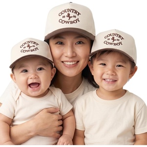 image:imageFunky Junque Adult Infant amp Todder Vintage TwoTone Embroidered Trucker Hat 3 Pack Bundle  Country Cowboy  BeigeBrown