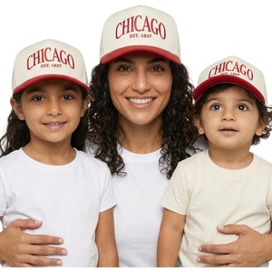 image:imageFunky Junque Adult Toddler amp Kid Vintage TwoTone Embroidered Trucker Hat 3 Pack Bundle  Chicago  RedBeige