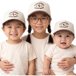 image:imageFunky Junque Infant Todder amp Kid Vintage TwoTone Embroidered Trucker Hat 3 Pack Bundle  Country Cowboy  BeigeBrown