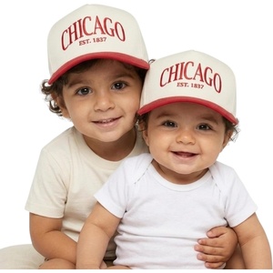 image:imageFunky Junque Infant amp Toddler Vintage TwoTone Embroidered Trucker Hat 2 Pack Bundle  Chicago  RedBeige