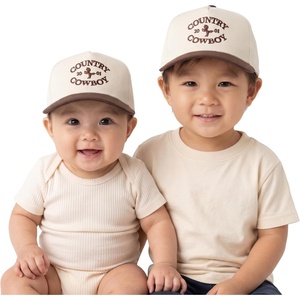 image:imageFunky Junque Infant amp Toddler Vintage TwoTone Embroidered Trucker Hat 2 Pack Bundle  Country Cowboy  BeigeBrown