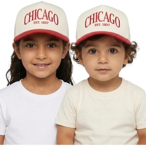 image:imageFunky Junque Toddler amp Kid Vintage TwoTone Embroidered Trucker Hat 2 Pack Bundle  Chicago  RedBeige