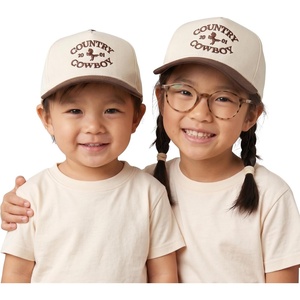 image:imageFunky Junque Toddler amp Kid Vintage TwoTone Embroidered Trucker Hat 2 Pack Bundle  Country Cowboy  BeigeBrown