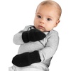 image:imageFunky Junque Matching 2 Pack Infant Double Pom Sequin Beanie amp Baby Mittens  Black