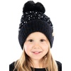 image:imageFunky Junque Matching 2 Pack InfantToddler Pom Sequin Beanie  Black