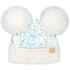 image:imageFunky Junque Matching 2 Pack InfantToddler Pom Sequin Beanie  White